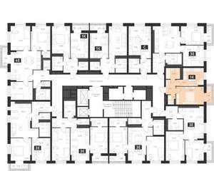 1-к квартира, строящийся дом, 34м2, 4/31 этаж
