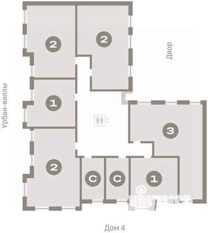 2-к квартира, вторичка, 74м2, 6/7 этаж