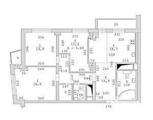 3-к квартира, вторичка, 91м2, 20/20 этаж
