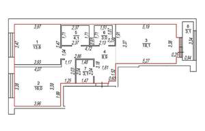 2-к квартира, вторичка, 67м2, 5/9 этаж