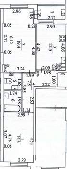 2-к квартира, вторичка, 60м2, 4/13 этаж