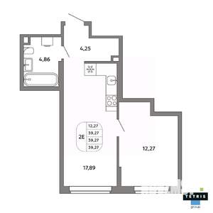 2-к квартира, вторичка, 39м2, 28/32 этаж
