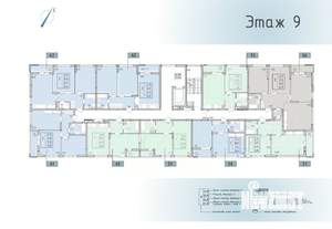 1-к квартира, вторичка, 45м2, 9/10 этаж