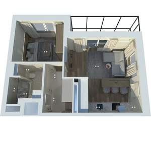 1-к квартира, строящийся дом, 48м2, 5/23 этаж