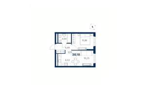 1-к квартира, вторичка, 38м2, 16/28 этаж