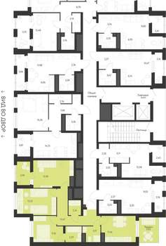3-к квартира, строящийся дом, 72м2, 13/18 этаж