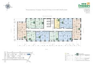 2-к квартира, строящийся дом, 65м2, 4/25 этаж