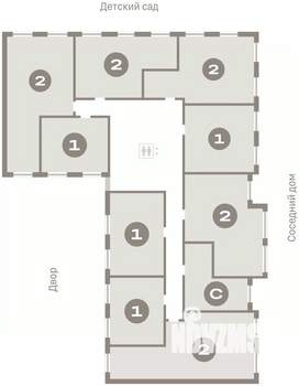 2-к квартира, вторичка, 71м2, 4/8 этаж