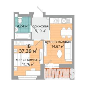 1-к квартира, вторичка, 37м2, 4/25 этаж