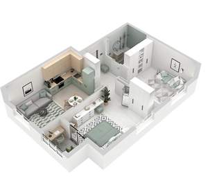 2-к квартира, вторичка, 55м2, 13/31 этаж