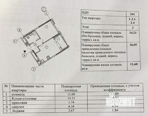 1-к квартира, вторичка, 36м2, 3/11 этаж