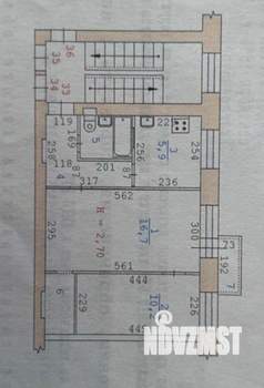 2-к квартира, вторичка, 43м2, 3/3 этаж