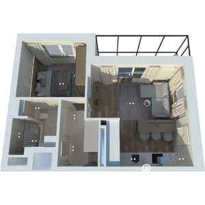 1-к квартира, строящийся дом, 48м2, 10/23 этаж