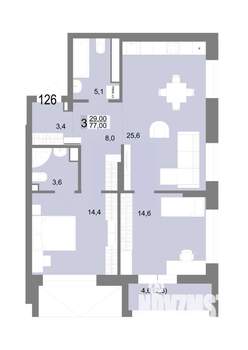 3-к квартира, вторичка, 77м2, 20/25 этаж