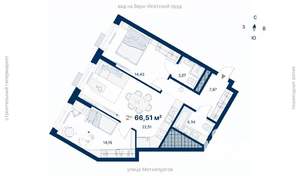 2-к квартира, вторичка, 67м2, 8/31 этаж