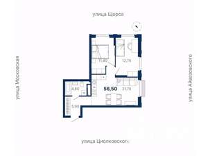 2-к квартира, вторичка, 57м2, 26/33 этаж