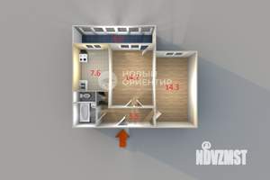 2-к квартира, вторичка, 48м2, 1/9 этаж