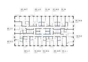 2-к квартира, строящийся дом, 56м2, 6/31 этаж