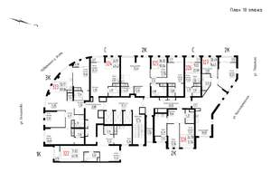 2-к квартира, строящийся дом, 90м2, 18/25 этаж