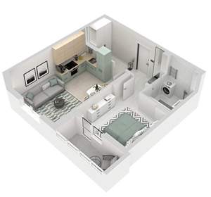 1-к квартира, вторичка, 40м2, 8/17 этаж
