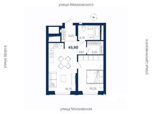 1-к квартира, вторичка, 46м2, 11/29 этаж