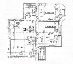 2-к квартира, вторичка, 69м2, 17/18 этаж