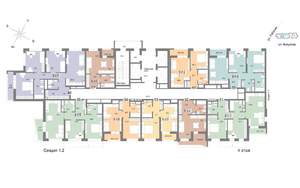 2-к квартира, строящийся дом, 63м2, 4/25 этаж