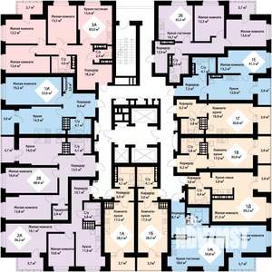 2-к квартира, вторичка, 67м2, 24/25 этаж