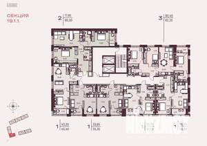 1-к квартира, строящийся дом, 33м2, 6/25 этаж