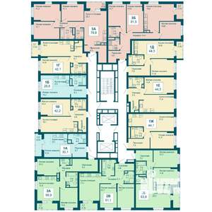 3-к квартира, вторичка, 79м2, 4/14 этаж