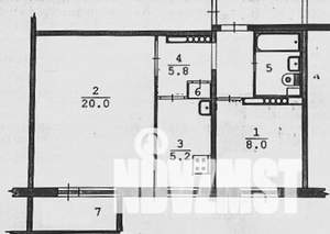 2-к квартира, вторичка, 42м2, 8/9 этаж