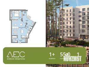 1-к квартира, вторичка, 55м2, 1/8 этаж