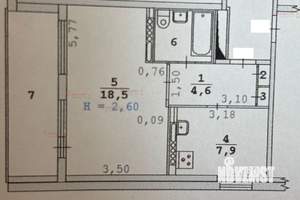 1-к квартира, вторичка, 35м2, 9/16 этаж