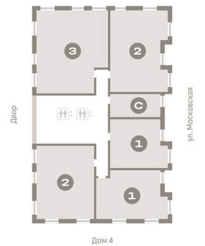 2-к квартира, вторичка, 82м2, 12/16 этаж