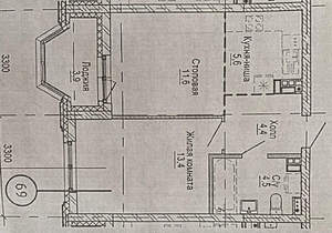 1-к квартира, вторичка, 39м2, 8/11 этаж