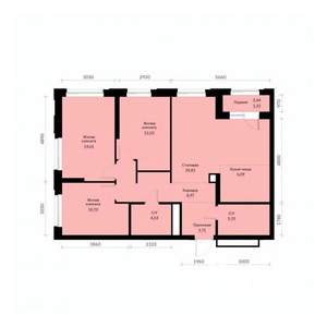 3-к квартира, строящийся дом, 88м2, 9/30 этаж