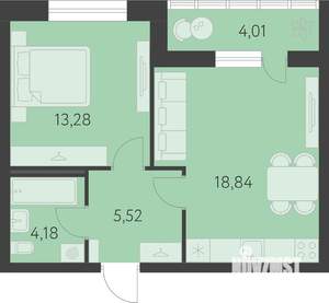 1-к квартира, вторичка, 44м2, 10/14 этаж