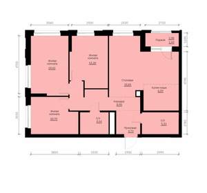 3-к квартира, вторичка, 88м2, 18/30 этаж
