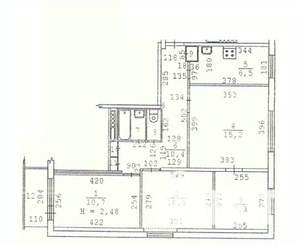 4-к квартира, вторичка, 64м2, 8/9 этаж
