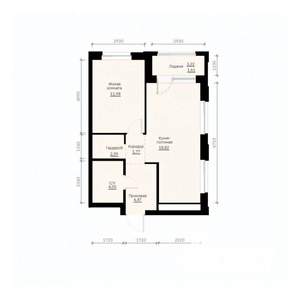 1-к квартира, строящийся дом, 45м2, 17/30 этаж