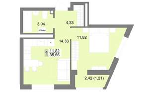 1-к квартира, вторичка, 36м2, 15/22 этаж