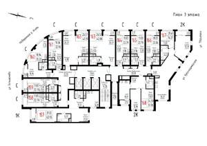 1-к квартира, строящийся дом, 64м2, 3/25 этаж