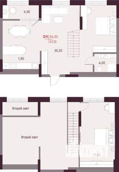 Студия квартира, вторичка, 85м2, 16/25 этаж