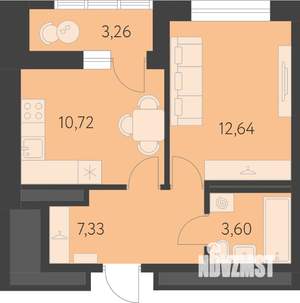 1-к квартира, вторичка, 36м2, 16/25 этаж