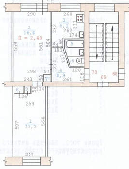2-к квартира, вторичка, 45м2, 2/5 этаж