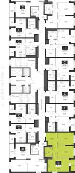 2-к квартира, строящийся дом, 55м2, 11/31 этаж