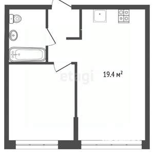 1-к квартира, вторичка, 39м2, 4/18 этаж