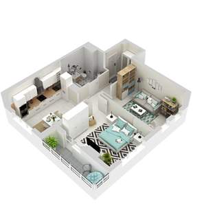 2-к квартира, вторичка, 61м2, 19/26 этаж