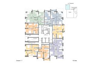 1-к квартира, вторичка, 44м2, 18/25 этаж