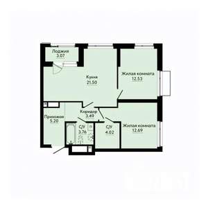 2-к квартира, вторичка, 65м2, 13/30 этаж